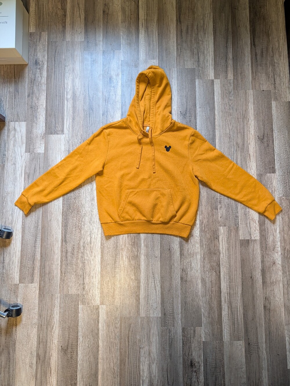 Disney Pixar Divided H&M Mustard Gold Orange Mickey Mouse Hoodie
